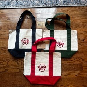 Trader Joe's Canvas Tote Bag Trio